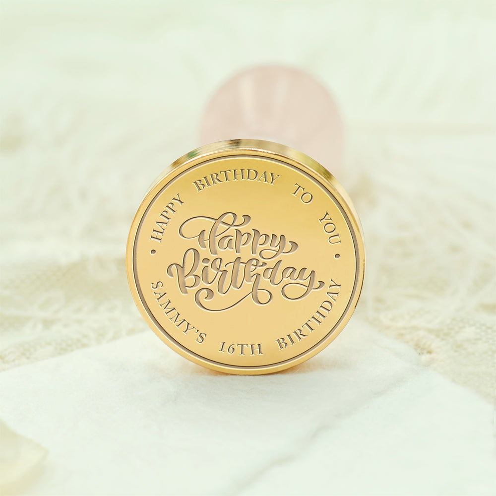 Birthday Bliss Custom Wax Seal Stamp - Style 17 17-3