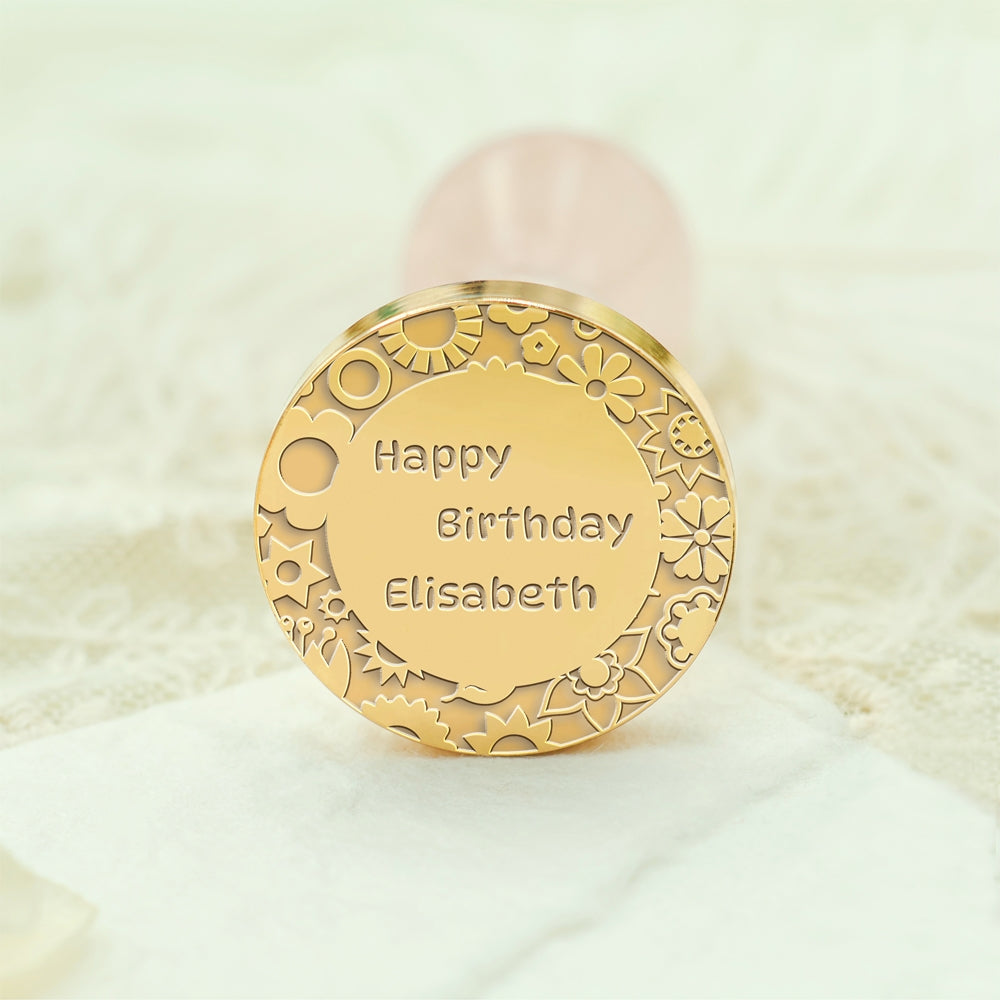 Birthday Bliss Custom Wax Seal Stamp - Style 18 18-3