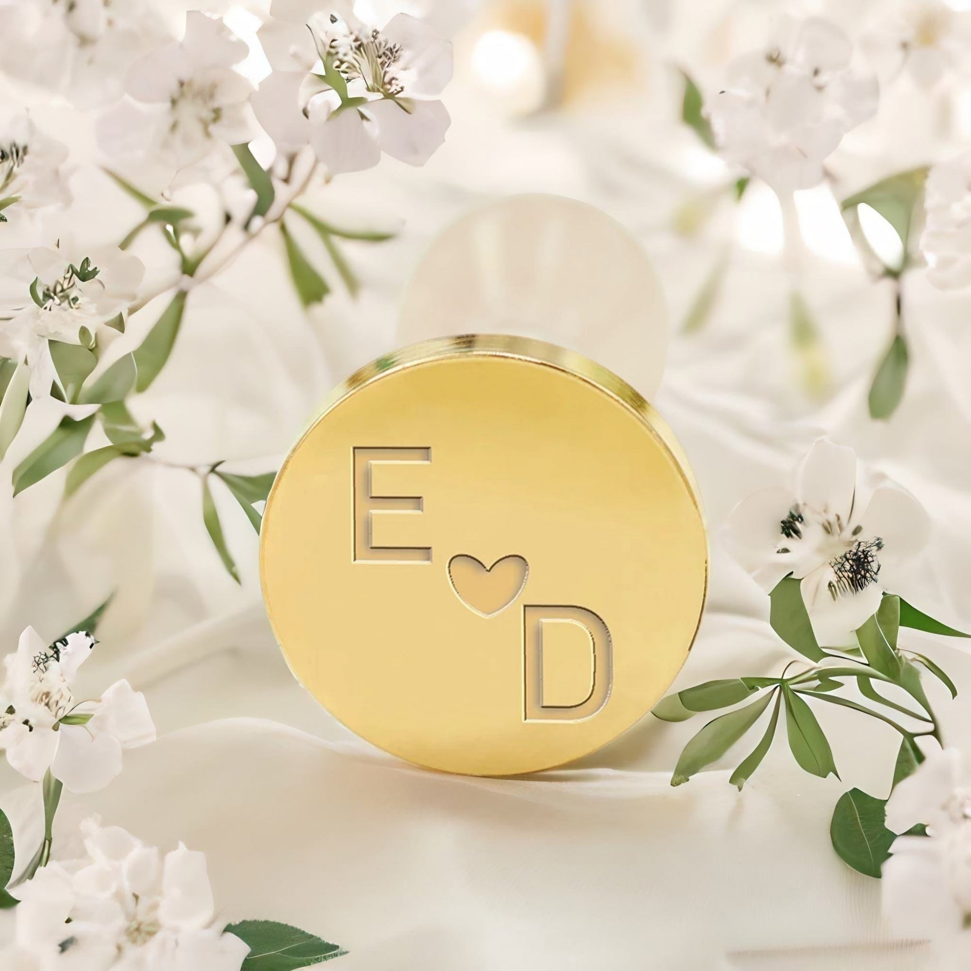 Minimalist Monogram Custom Wedding Wax Seal Stamp - Style 8