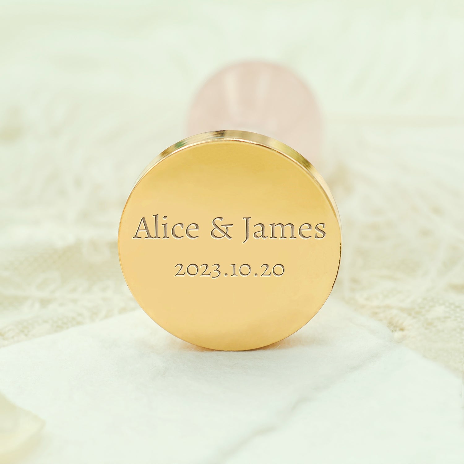 Minimalist Name Custom Wedding Wax Seal Stamp - Style 7