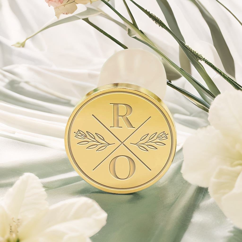 Tulip Wedding Custom Wax Seal Stamp with Double Initials