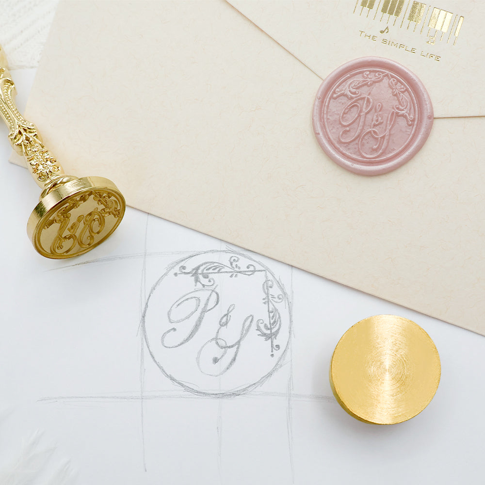 Custom Wax Seal Stamp - Wedding & Name & Logo & Address - AMZdeco