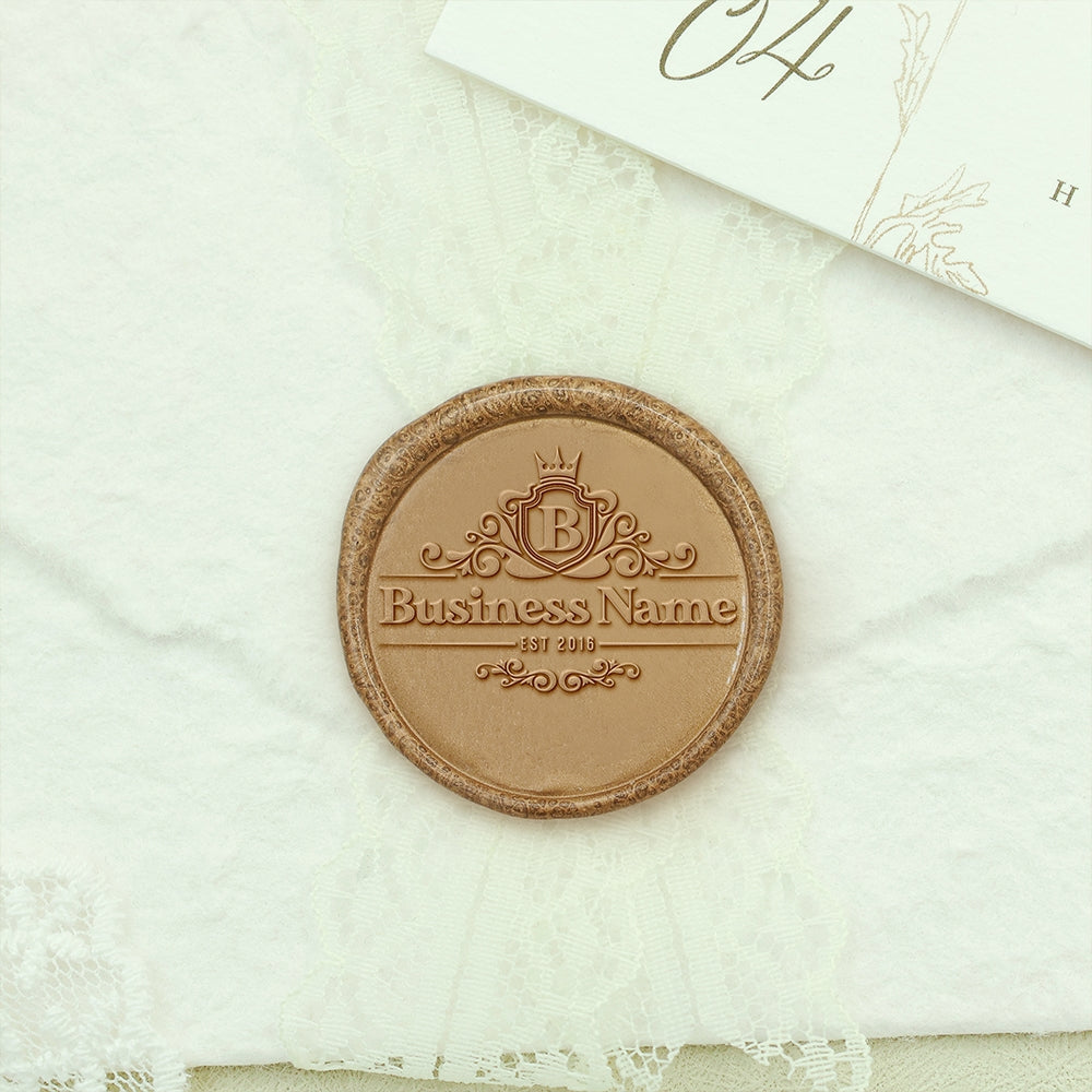 Custom Crest Wax Seal Stamps with Family, Business Logos - No.17 17-2