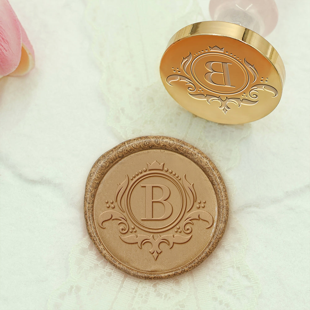 Custom Crest Wax Seal Stamps with Family, Business Logos - No.3-2