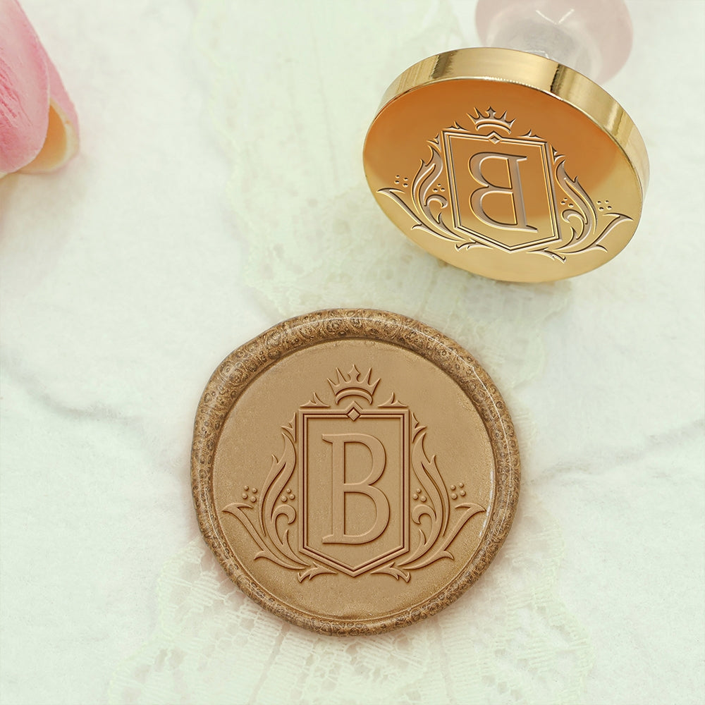 Custom Crest Wax Seal Stamps with Family, Business Logos - No.7-2