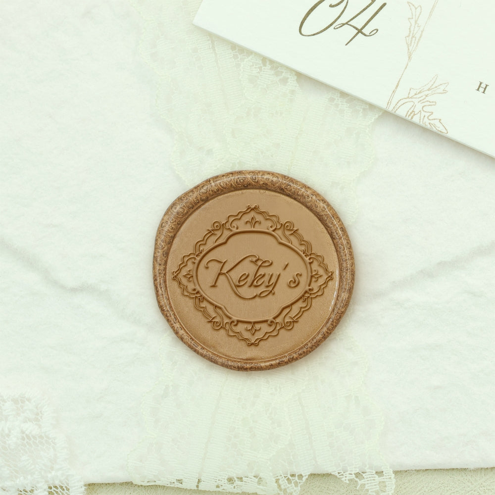 Custom Name Wax Seal Stamp - Style 15 15-2