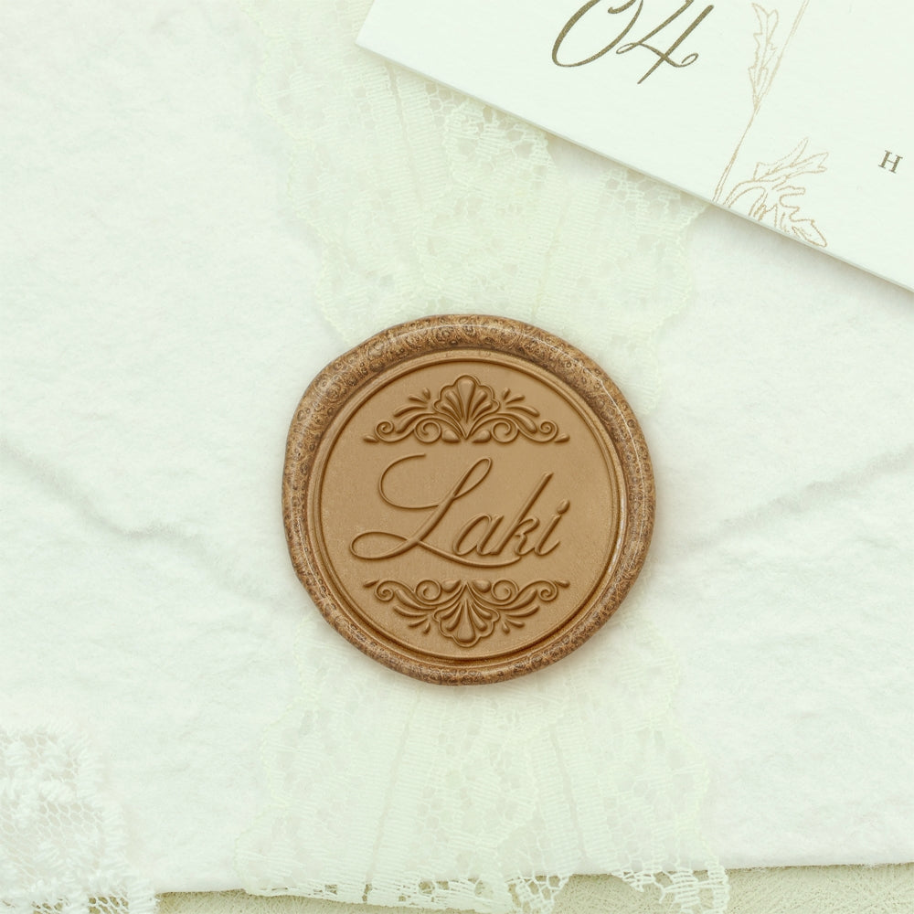 Custom Name Wax Seal Stamp - Style 2 2-2