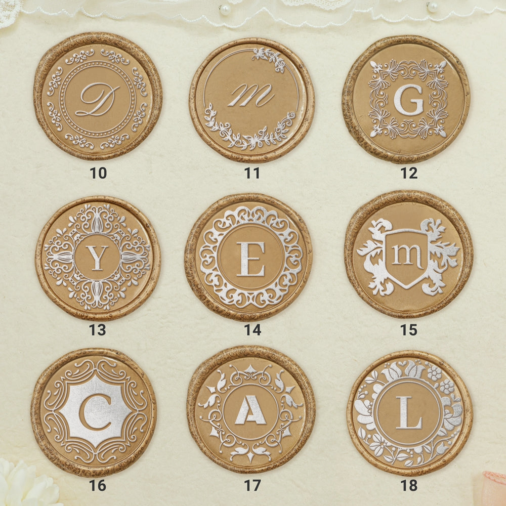 Custom Single Letter Wax Seal Stamp (27 Designs)-sku2