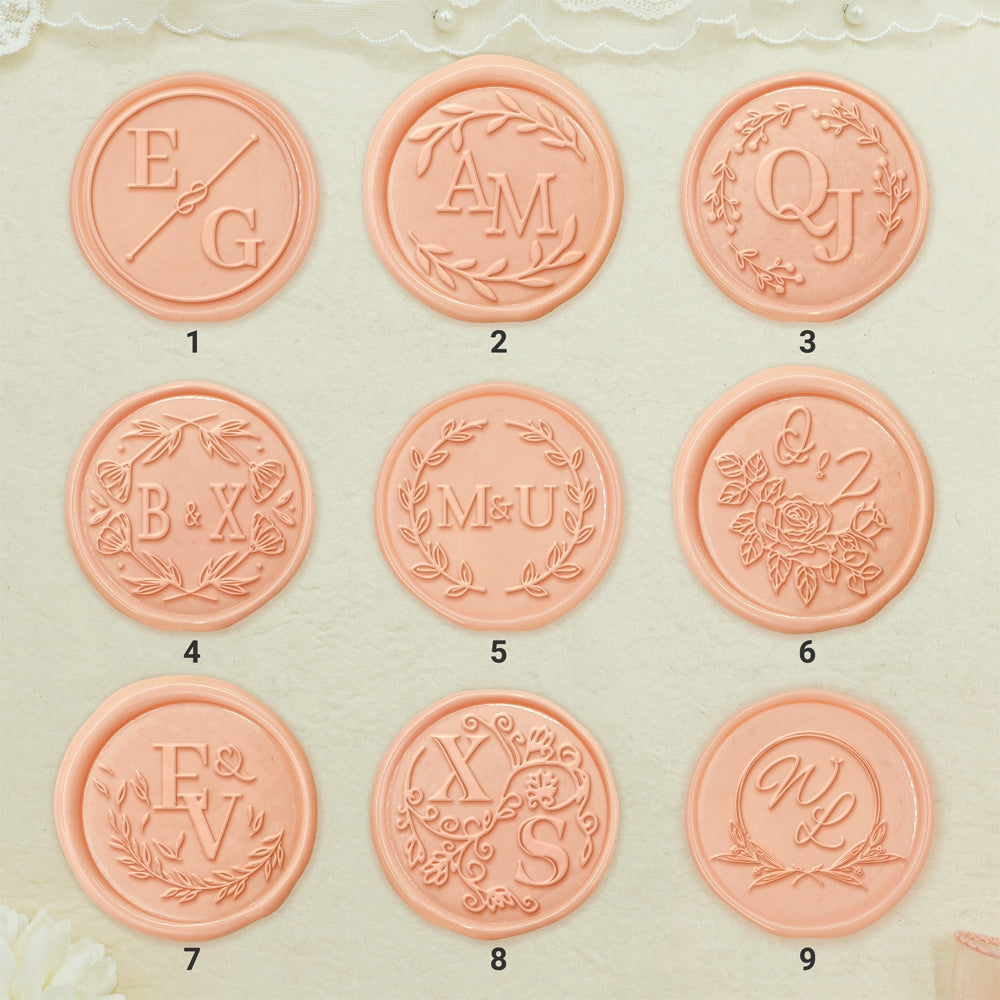 Custom Wedding Wax Seal Sticker-sku1