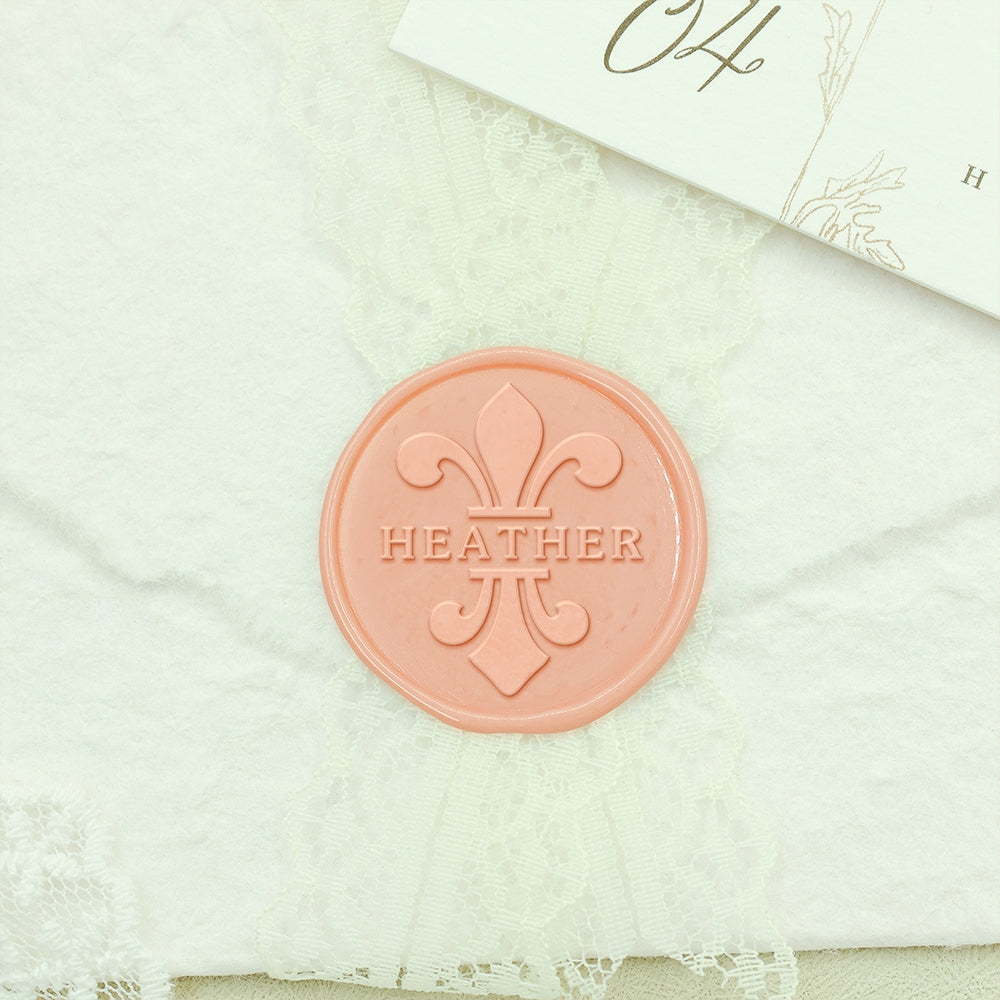Lotus Custom Name Wax Seal Stamp-1