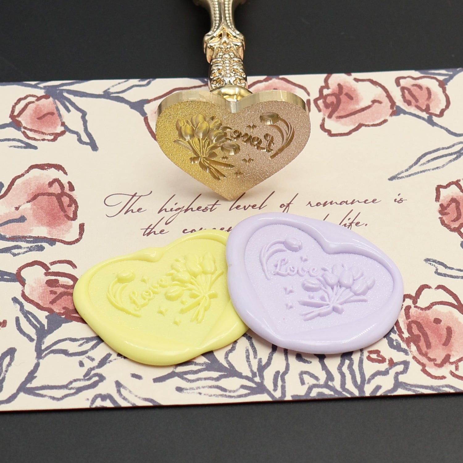 Heart Shape Custom Design Wax Seal Stamp with Your Artwork 3