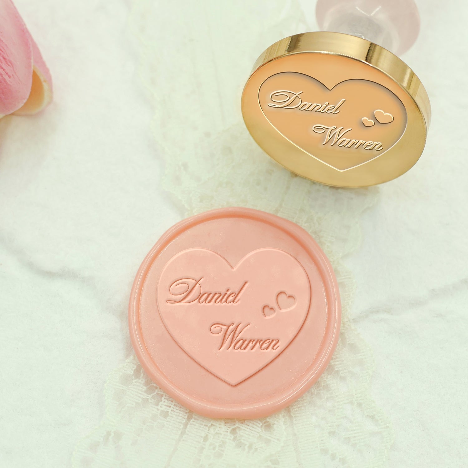 Minimalist Name Custom Wedding Wax Seal Stamp - Style 3-2