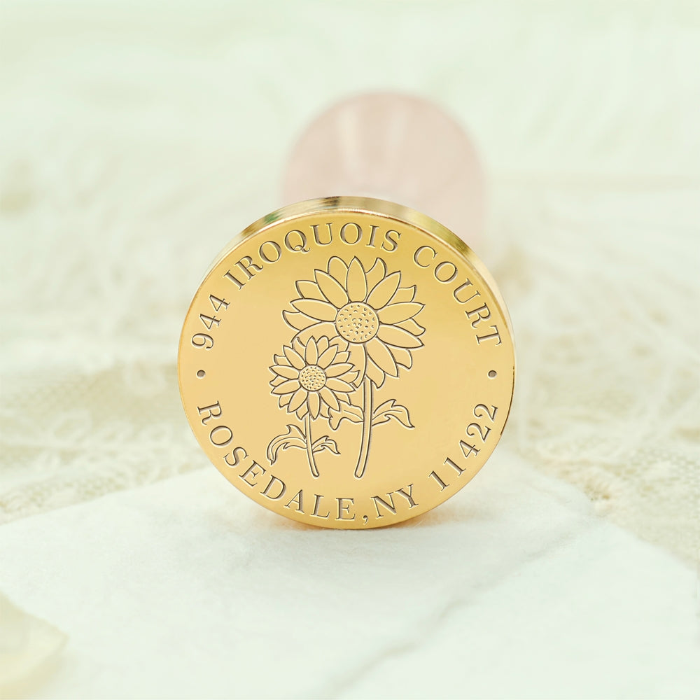 Natural Plant Custom Address Wax Seal Stamp - 14 14-3