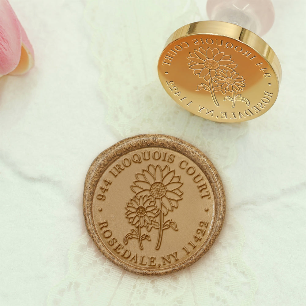 Natural Plant Custom Address Wax Seal Stamp - 14 14