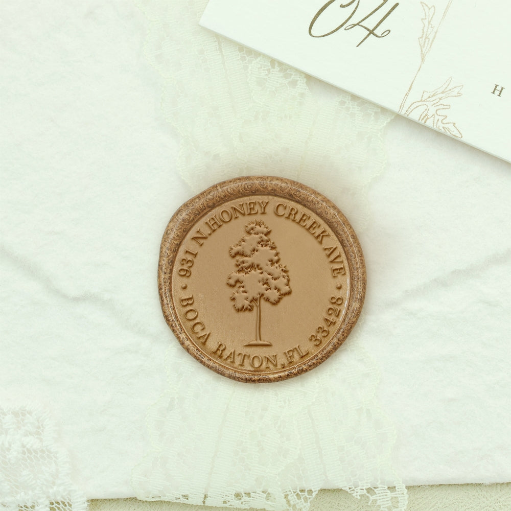 Natural Plant Custom Address Wax Seal Stamp - 7 7-2
