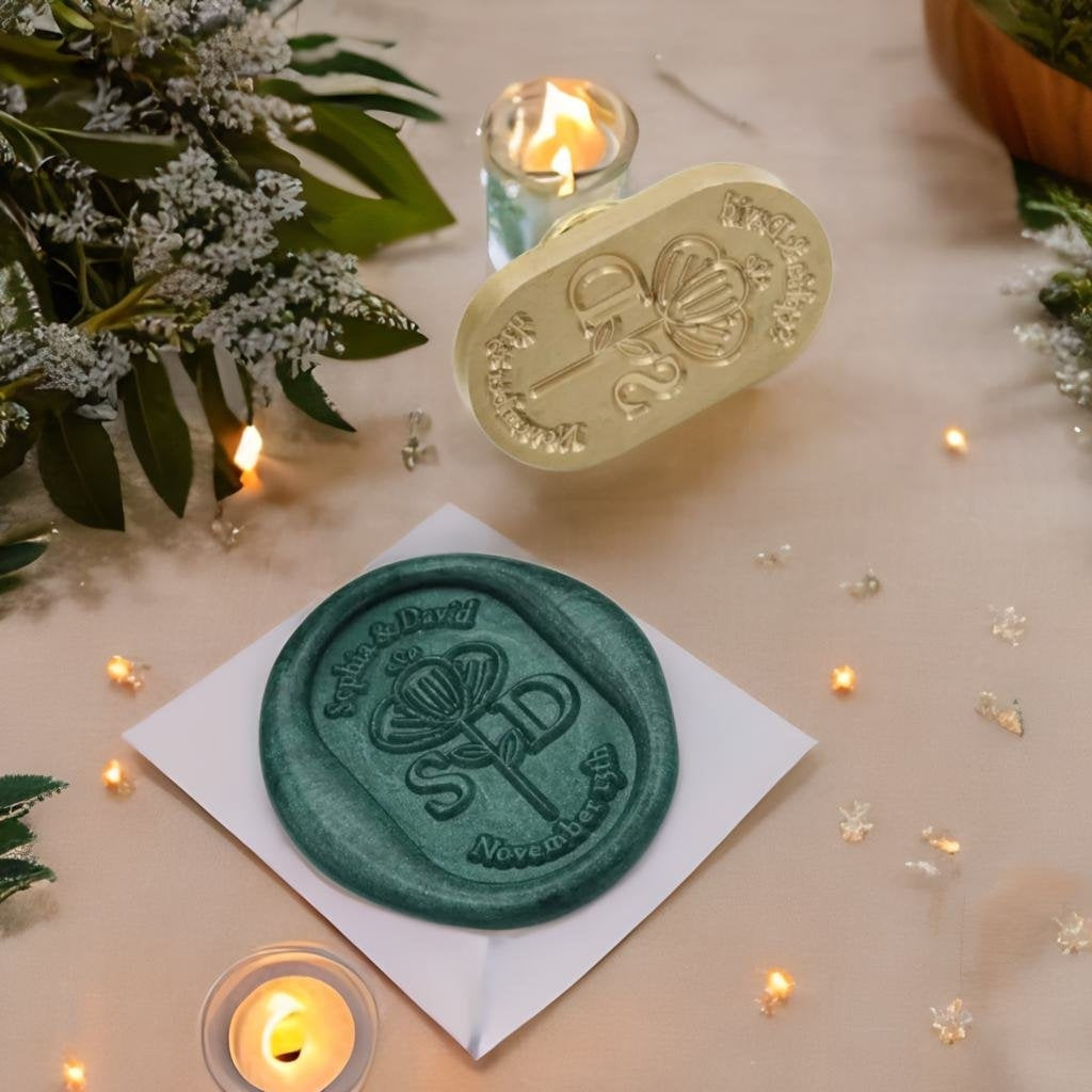 Oval Custom Wedding Wax Seal Stamp-3