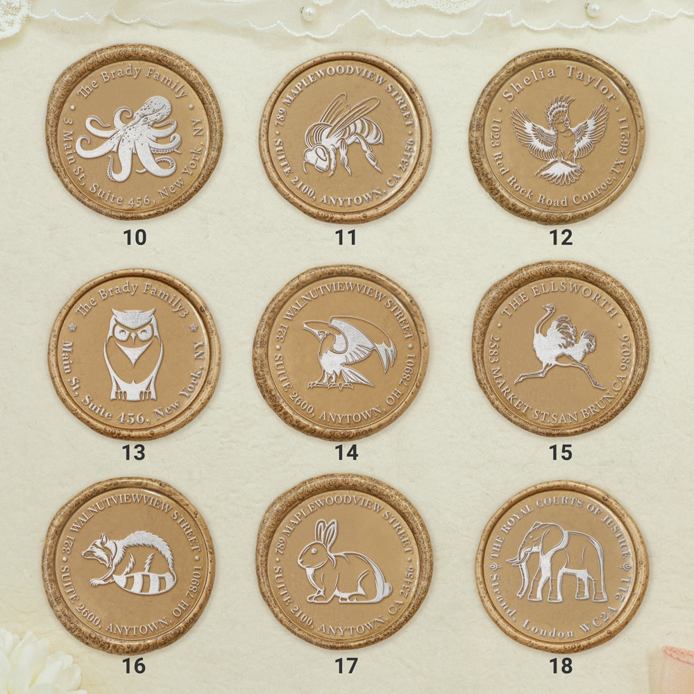Wildlife Impressions Custom Address Wax Seal Stamp (27 Designs)-2