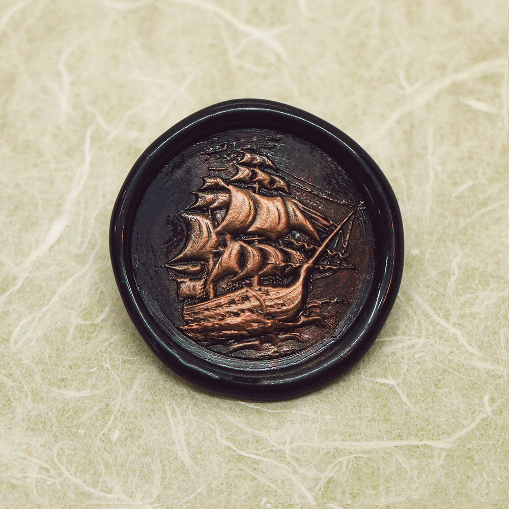 3D relief sailboat wax seal stamp from AMZ Deco.