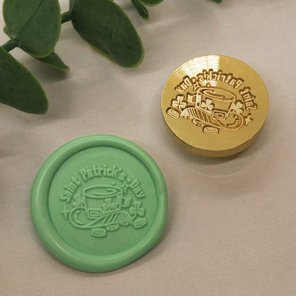 A Saint Patrick's Day wax seal stamp AMZ Deco.