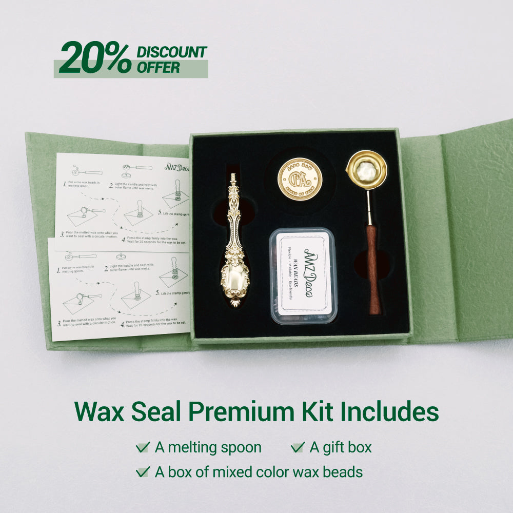 AMZ Deco wax seal stamp premium kitS