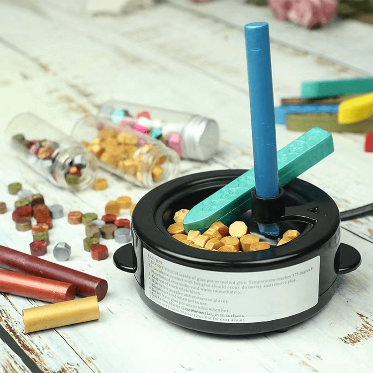 Electric Sealing Wax Melting Pot with Wax Sticks