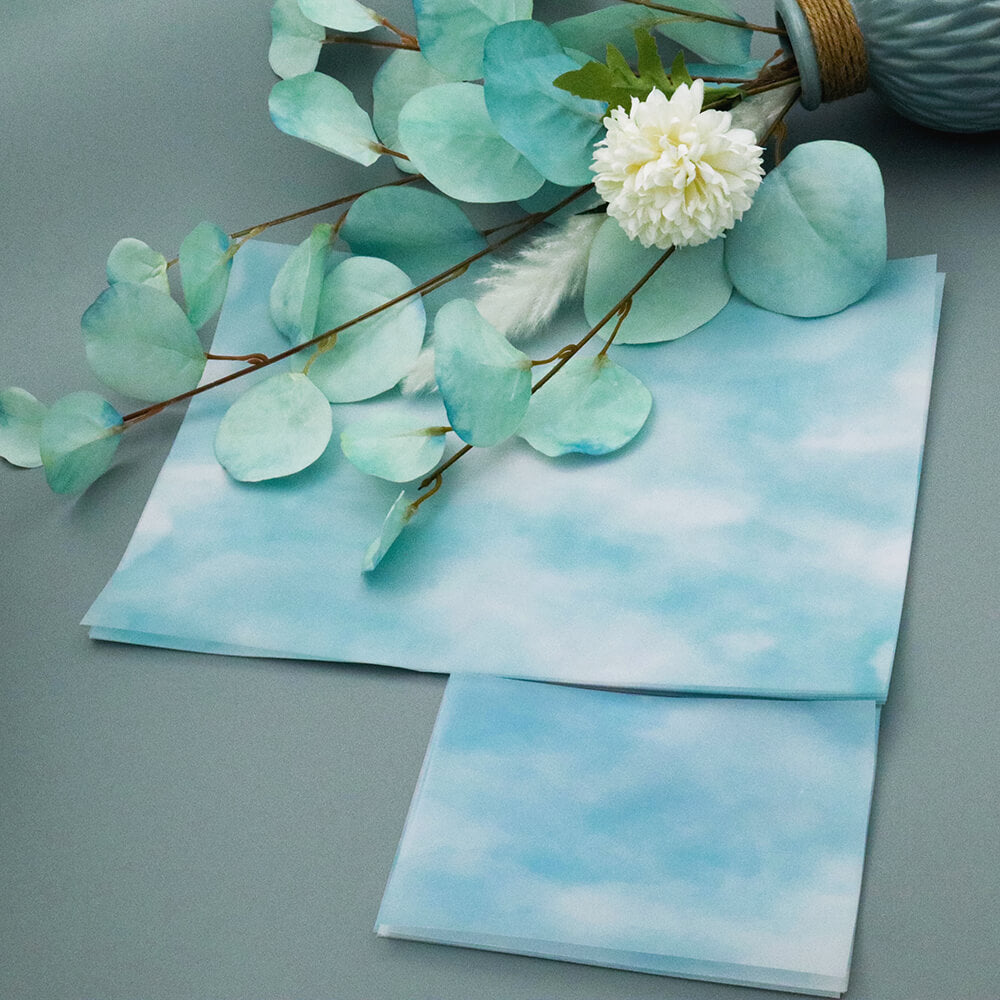 Blue Sky with Cloud Vellum Paper from AMZ Deco