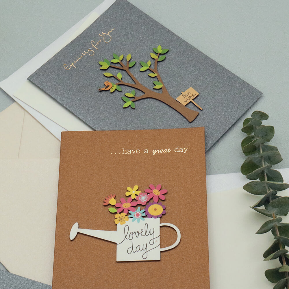 Floral Wooden Trinket Card With Envelope Set