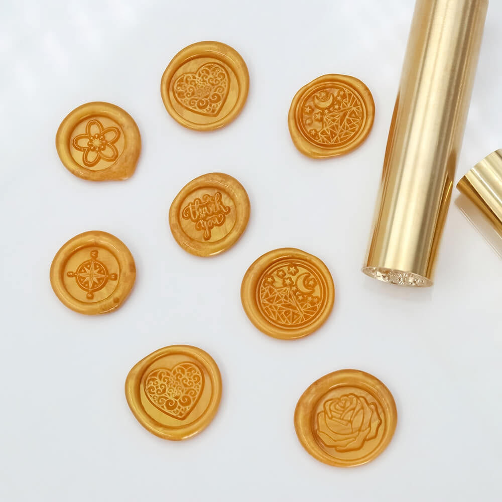 Custom Logo Double-sided Engraving Mini Wax Seal Stamp with Your Own Artwork