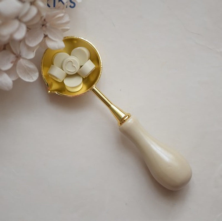 Cream Beige Large Pastel Cream Beige Sealing Wax Melting Spoon