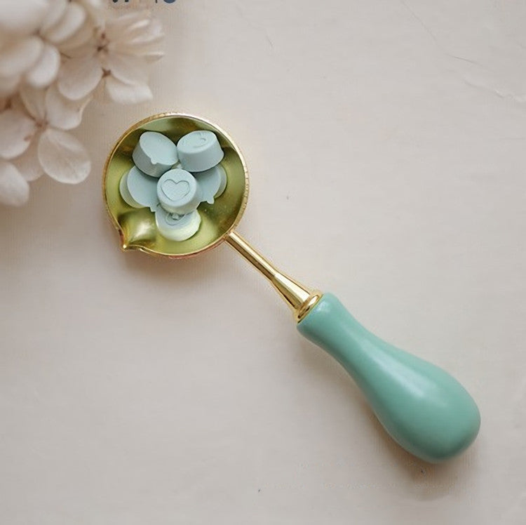 Mint Green Large Pastel Mint Green Sealing Wax Melting Spoon
