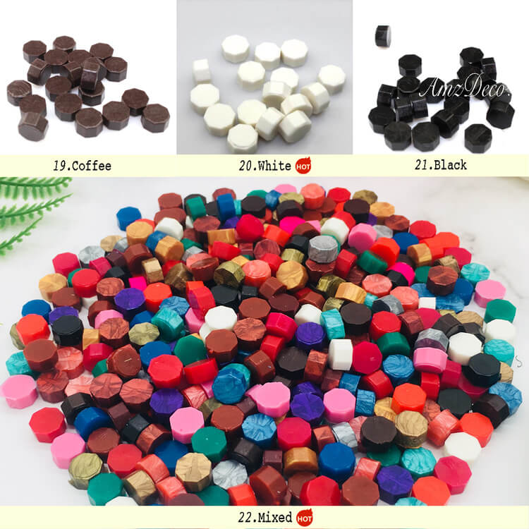 Octagon Sealing Wax Beads (22 Colors) 3