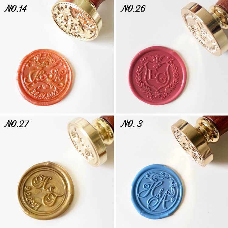 Wedding Custom Sealing Wax Stamp with Double Initials / Couple's Names